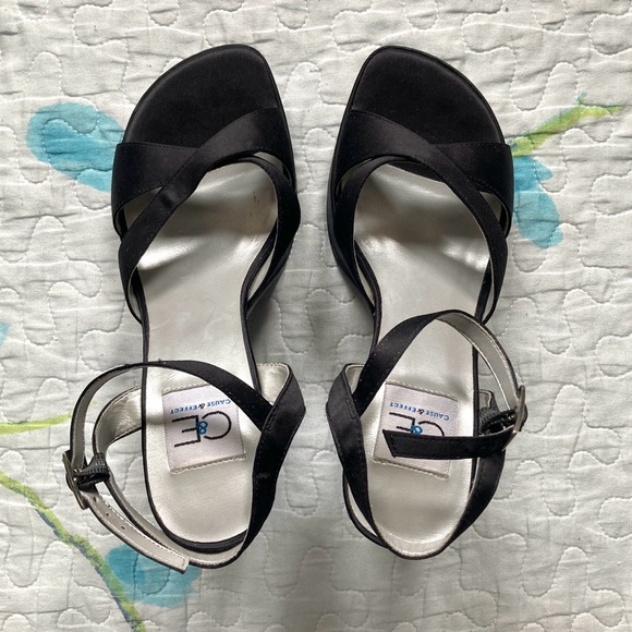 Vintage 90s Deadstock Strappy Platform Heels 👠 - Picture 4 of 9